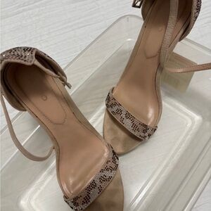 Aldo Nude and Glitter Sandals